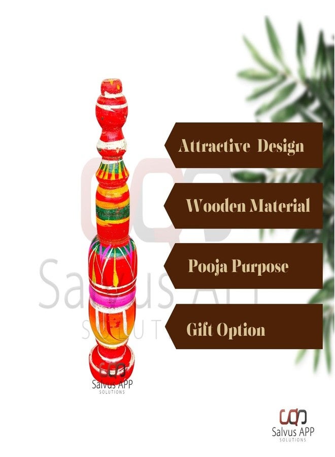 Salvus APP SOLUTIONS Decorative Wooden Sindoor Dibbi/Sindoor Box/Kumkum Box/Sindur Dani For Women & Home Utility (Multi_5x5x20 cm) - Image 3