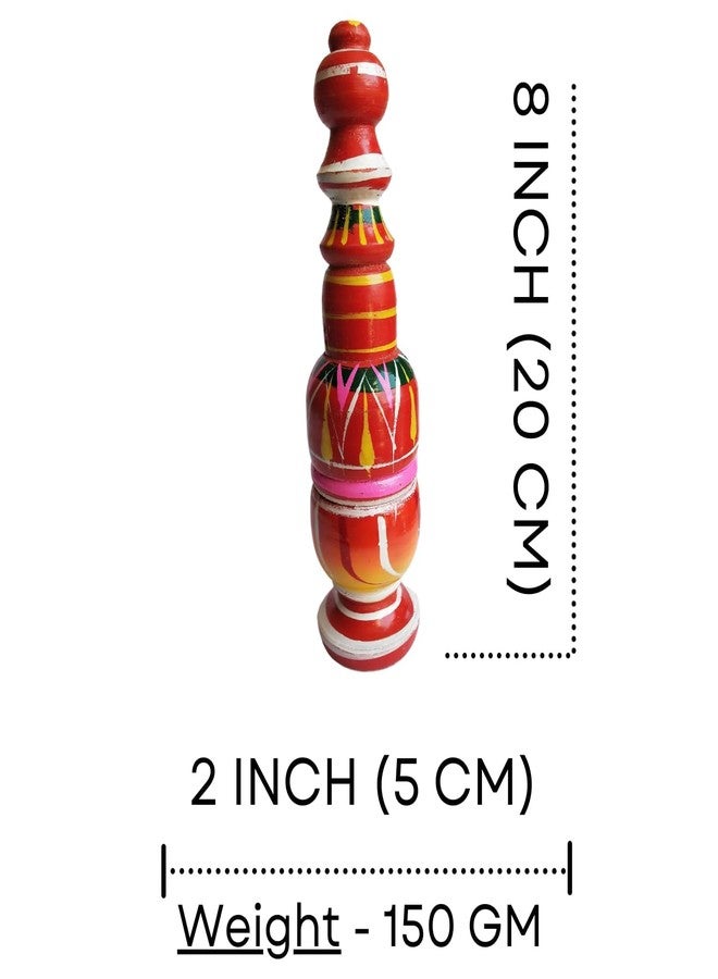 Salvus APP SOLUTIONS Decorative Wooden Sindoor Dibbi/Sindoor Box/Kumkum Box/Sindur Dani For Women & Home Utility (Multi_5x5x20 cm) - Image 2