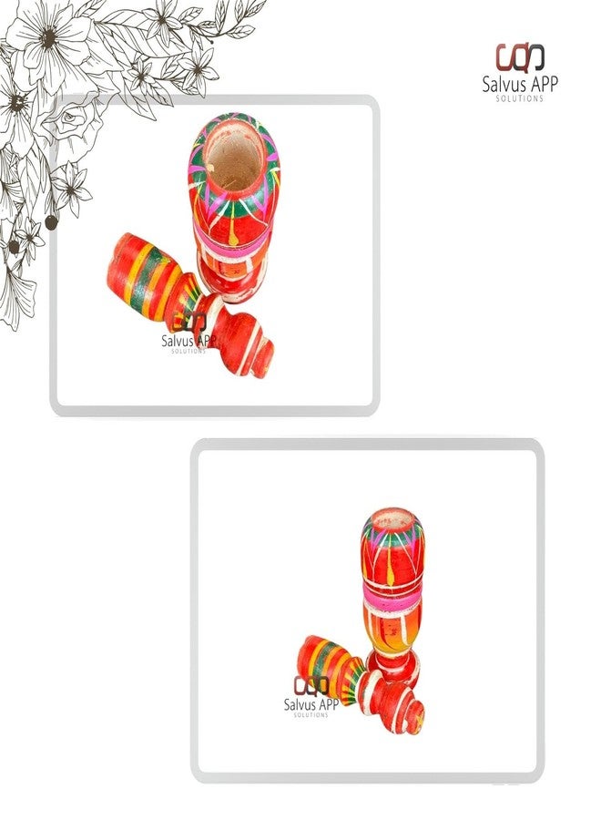 Salvus APP SOLUTIONS Decorative Wooden Sindoor Dibbi/Sindoor Box/Kumkum Box/Sindur Dani For Women & Home Utility (Multi_5x5x20 cm) - Image 4