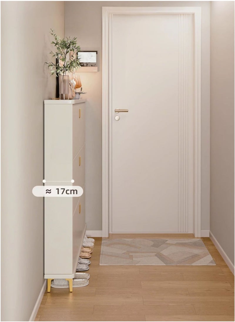 Home Entrance Furniture 3-Layer Ultra-Thin Shoe Cabinet, Flip-Top Ultra-Thin Shoe Cabinet, Saves Space