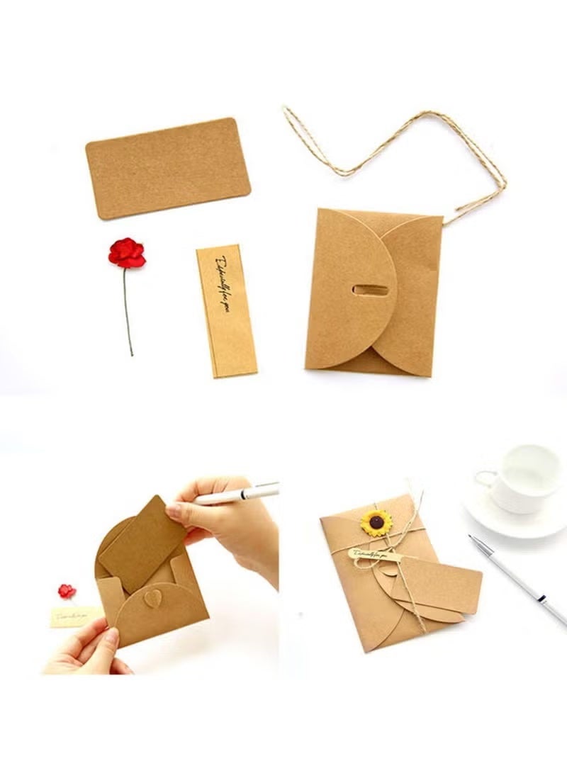 4 Pack Flower Pattern Thank You Card Handmade Invitation Greeting Card Wish Card for Wedding Birthday Festival - Image 4