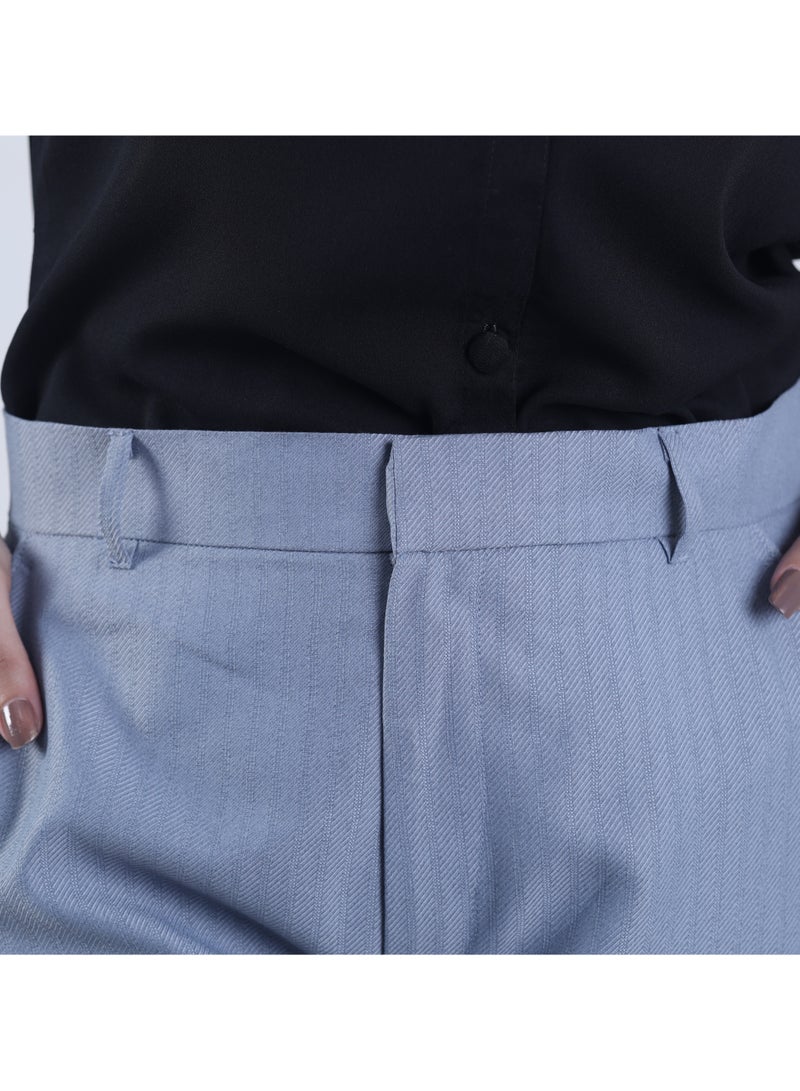 Ambittrends Ice Blue Formal Pants For Women - Image 4