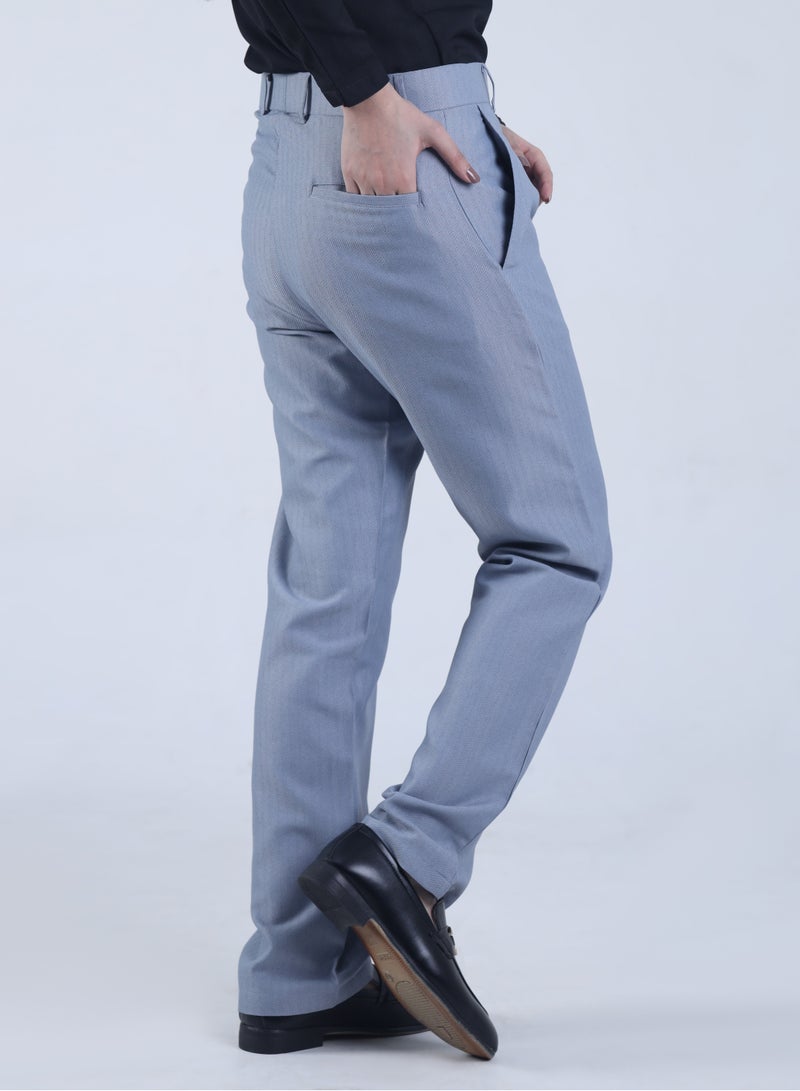 Ambittrends Ice Blue Formal Pants For Women - Image 3