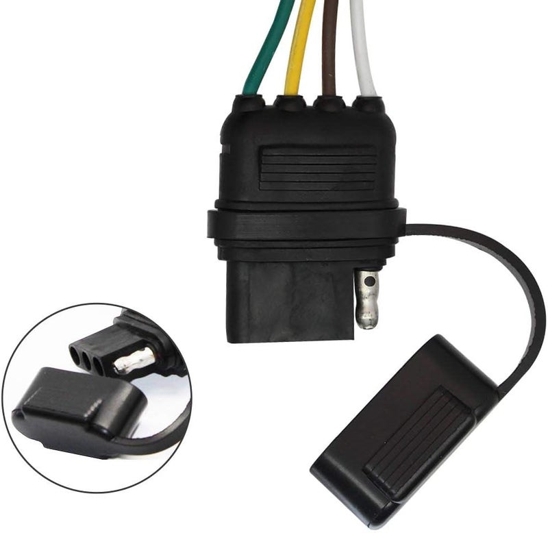 NEW SUN NEWSUN® 3 Way to 2 Way Non-Powered Trailer Taillight Converter with 4-Way Flat Wire Harness - Image 4