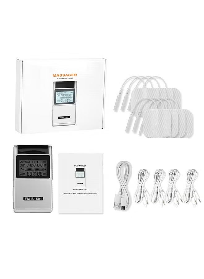 ZetRA TENS Low Frequency Pulser Physiotherapy Device - Muscle Stimulator + Back Pain Relief and Management (Includes Electrode Pads) - Image 1