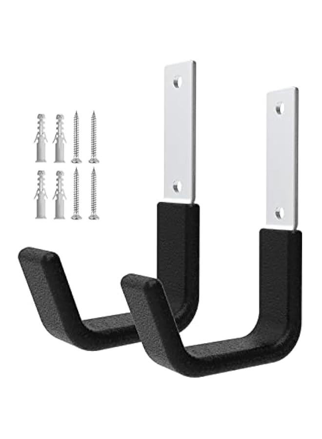 Heavy Duty Utility Hooks for Garage Storage Utility Hooks Wall Mount,Garage Hooks Heavy Duty,Garage Wall Hooks,Hose Holder,Bike Hooks,Ladder Hooks,Leaf Blower Hanger (2 Small)  - Image 1