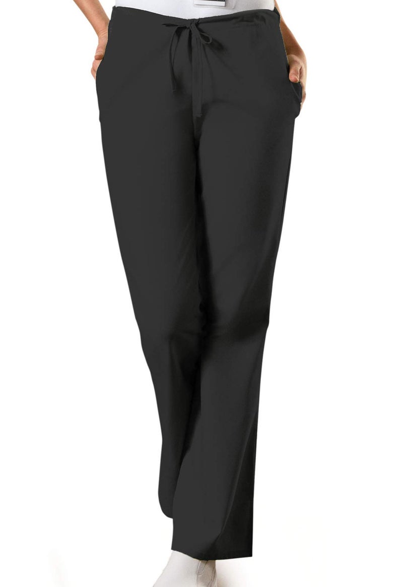 Cherokee Women's Fashionable Flare Leg Drawstring Pant, Black, X-Small - Image 1