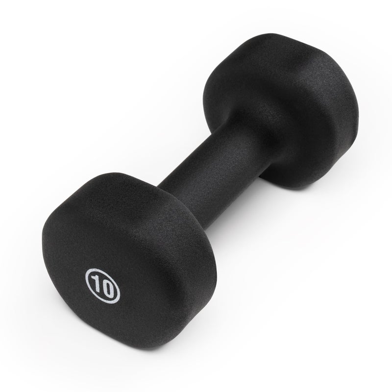 Marcy Neoprene Dumbbell, Single Piece, 10-lb, Midnight Black - Image 1