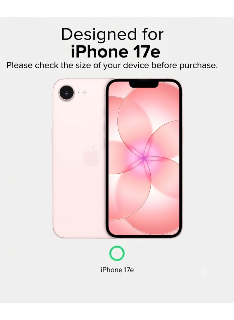 عام جراب iPhone 17e من السيليكون السائل مع بطانة ناعمة من الألياف الدقيقة (مايكروفايبر) - غطاء واقٍ مقاوم للخدش والصدمات لهاتف iPhone 17e (مقاس 6.1 بوصة) - Image 2
