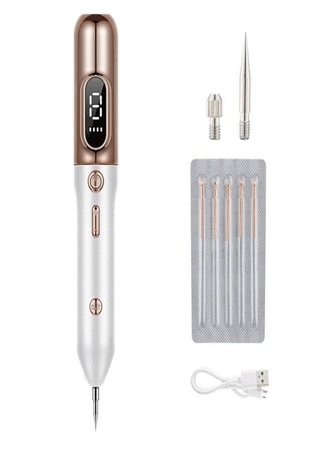 Generic Home Use Pico Laser Pen Laser Plasma Needles Remover Set for Mole Wart Dark Spot Freckle Skin Tag Removal Painless Beauty Device for Spot and Tattoo Skin Care Tool Replacement Accessories (Gold)  - Image 1