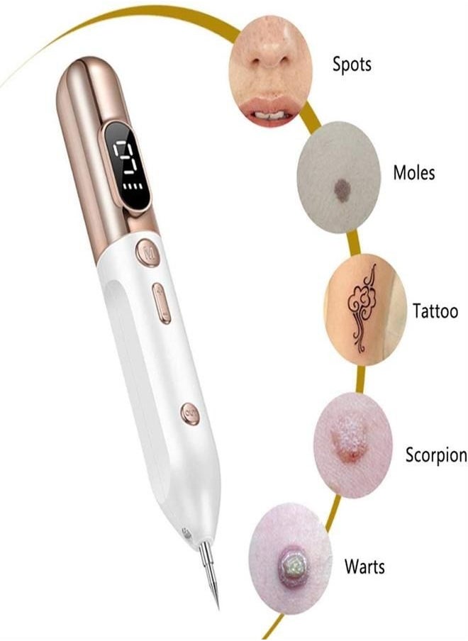 Generic Home Use Pico Laser Pen Laser Plasma Needles Remover Set for Mole Wart Dark Spot Freckle Skin Tag Removal Painless Beauty Device for Spot and Tattoo Skin Care Tool Replacement Accessories (Gold)  - Image 4