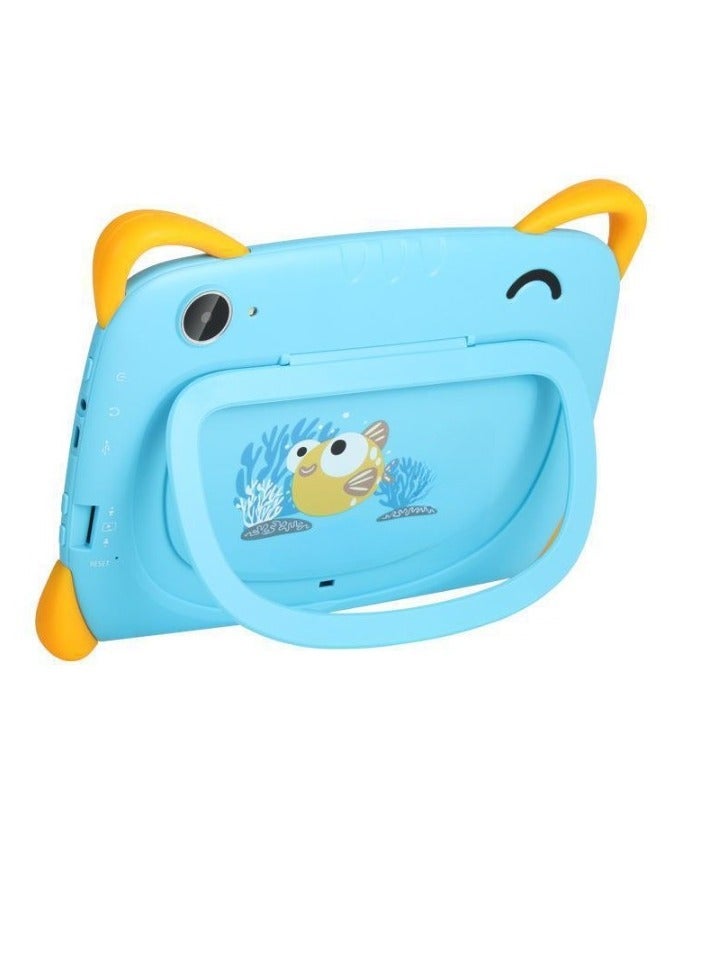 AROAQ K85 Kids Tablet, 7 Inch Android Wifi Pad, Portable Cartoon Tablet Tutor Machine, Quad Core Processor Dual Cameras Touch Pad Computer For Children, (1pc, Orange) - Image 2