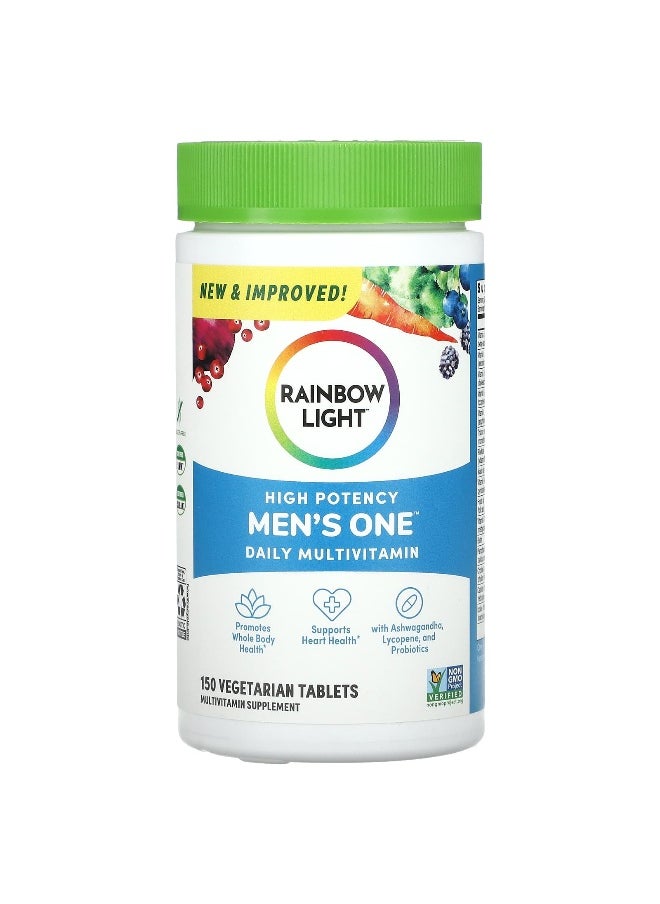 Rainbow Light Rainbow Light, Men's One Daily Multivitamin, High Potency, 150 Vegetarian Tablets  - Image 1