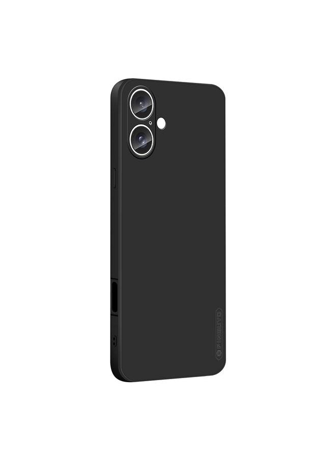 erorex - For iPhone 16 Plus PINWUYO Sense Series Liquid Silicone TPU Phone Case(Black) - Image 1