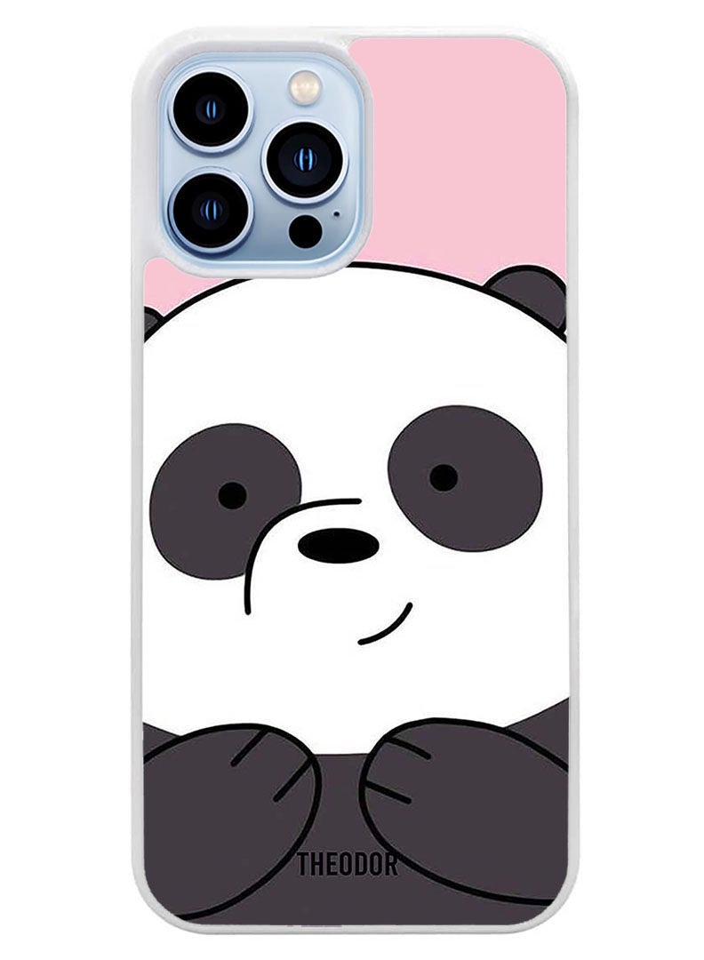 Theodor Protective Case Cover For APPLE IPHONE 14 Pro Max Panda Smiling (White Bumper) - Image 1