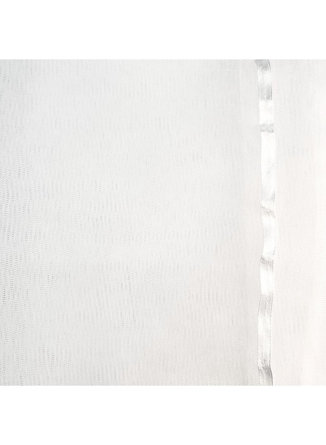 1iAM 2pcs White Decoration Net - Large Size, Stitched with Ribbon, Nylon Made, Reusable, Soft, Wrinkled Free, 8.5x5ft Each, Backdrop Net for Birthday, Anniversary, Wedding Party Decoration - Image 5