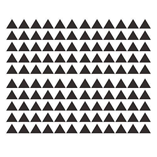 JURUOXIN 120 Pcs/Set Triangle Wall Pattern Decal Vinyl Stickers for Kids Boy Girl Baby Bedroom Playroom Art Decorations Removable Decor Home House Design YMX56 (Black) - Image 1