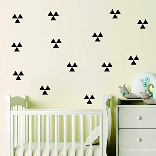 JURUOXIN 120 Pcs/Set Triangle Wall Pattern Decal Vinyl Stickers for Kids Boy Girl Baby Bedroom Playroom Art Decorations Removable Decor Home House Design YMX56 (Black) - Image 5