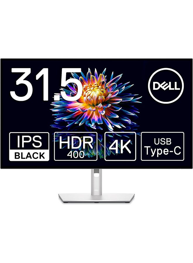 UltraSharp 32" 4K USB-C Hub LCD IPS Monitor, 4K 3840 x 2160 at 60Hz Resolution, 5ms GtG Fast Response Time, 1.07B Colors, KVM Switch, RJ45 LAN Port, HDMI, 2x DisplayPort, 3x USB-C, 5x USB 3.2, 90W Power Delivery, HDR Support, Anti-Glare, Adjustable Stand, VESA Mountable, Integrated Speakers, Flicker-Free, ComfortView Plus, 178°/178° Wide Viewing Angle, Height/Swivel/Tilt/Pivot Adjustments | U3223QE Black