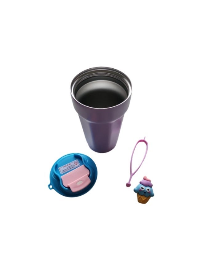 Moon Berry Insulated Stainless Steel Coffee Mug Tumbler with Leakproof Lid and Carry Strap - Image 3