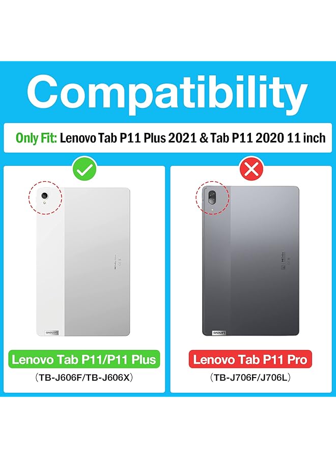 Procases 2 Pack Screen Protector For Lenovo Tab P11 Plus 2021 Tb J616F Tb J616X And Tab P11 11 Inch 2020 Tb J606F Tb J606X Tempered Glass Screen Film Guard For Lenovo Tab P11 Plus And Tab P11 - Image 2