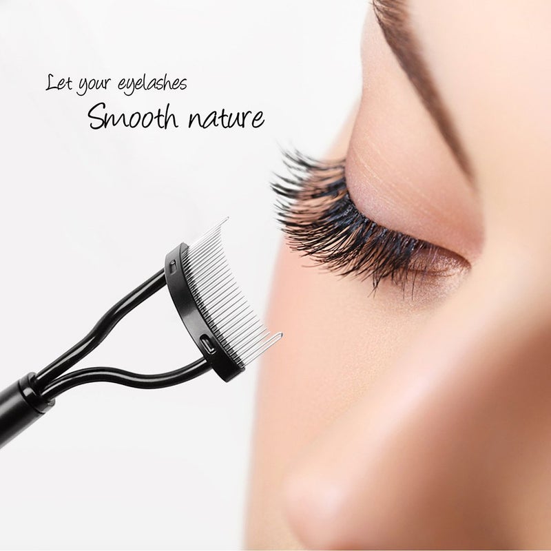 Pinkiou Eyelash Curlers with Comb and Eyelash Separator Set Professional Lash Curler with Built-in Comb Ergonomic Heart-Shaped Handle and Eyelash Comb Tool for Daily Makeup - Image 5
