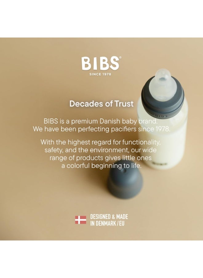 BIBS BIBS Baby Bottle 270 ml Silicone Nipple - Anti-Colic, BPA-Free, Round Nipple, Medium Flow, Lightweight & Easy to Clean, Suitable for Newborns 0+ Years - Baby Blue  - Image 5