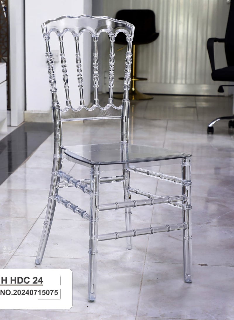 Multi Home Furniture Elegant Transparent Chiavari Chair MH-HDC 24 – Crystal Clear Design for Weddings, Events & Dining - Image 2