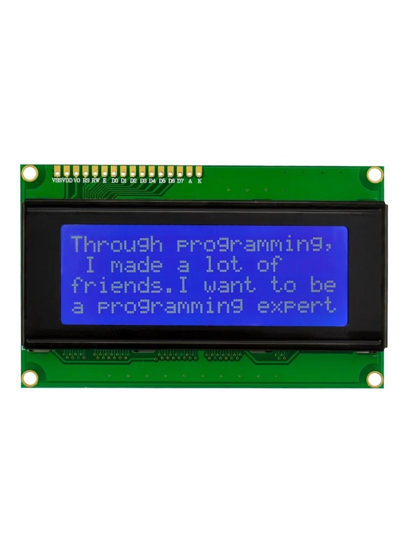 LCD 2004 20×4 Blue Backlight Character Display Module – compatible with Arduino, ESP, Raspberry Pi - Image 1