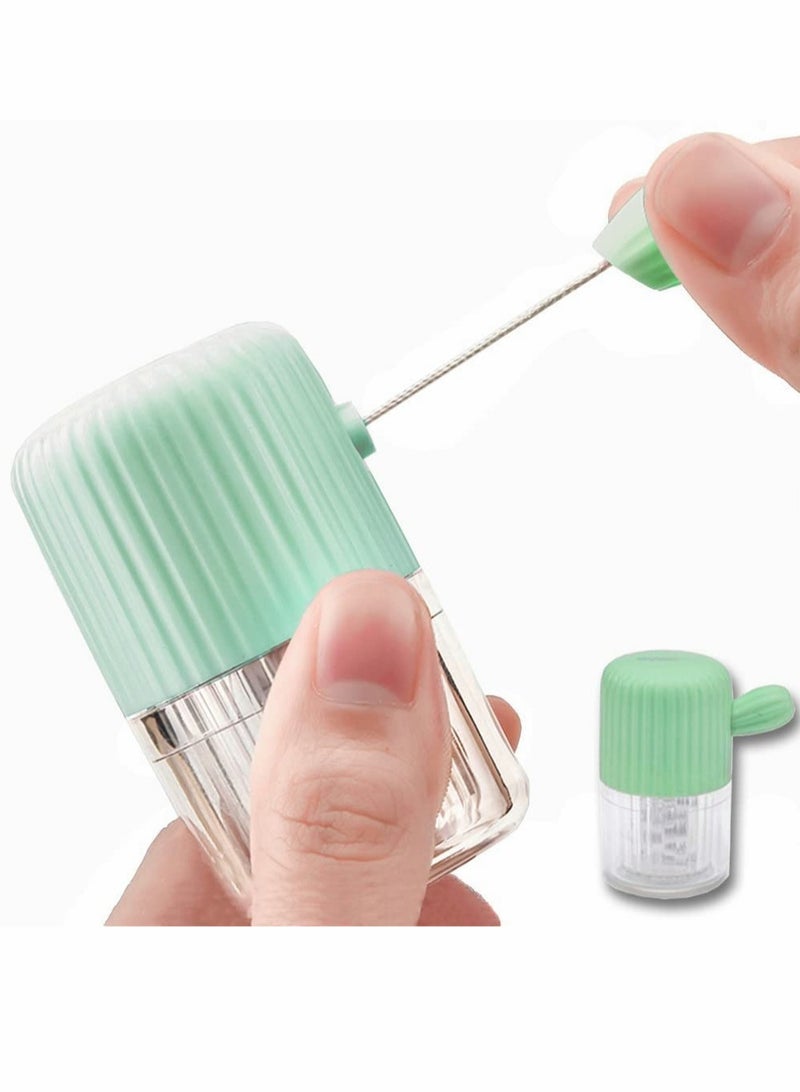 SOLARAE Portable Contact Lens Cleaner Case, Contact Lens Washer with Drawstring Manual Cleaner Machine for Daily Care Fast Cleaning Soft and Hard Contact Lenses (Rhine Green) - Image 1