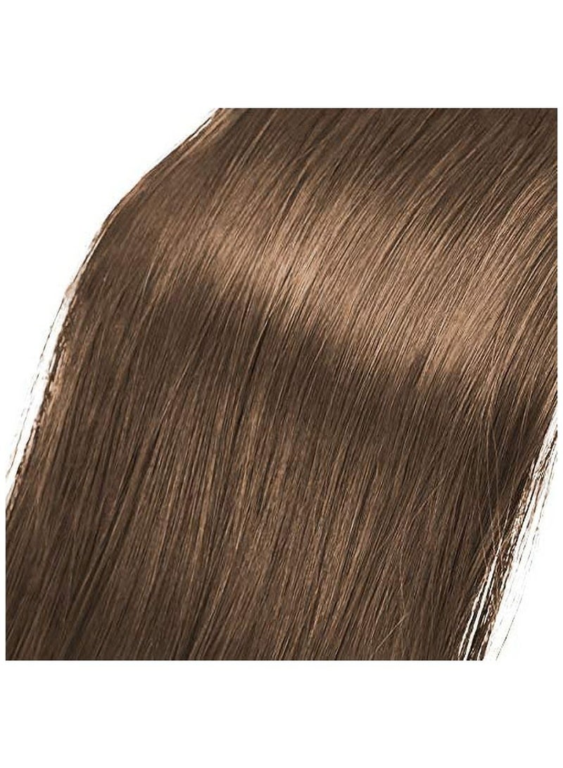 Estelle Long Straight  Hair Ponytail  Wrap Around  With Clip-in, Synthetic Fibre Hair Extensions  for Women, Darkest Brown mix Auburn Evenly 2/30 - Image 2