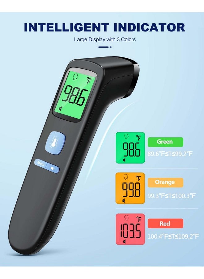 ANMEATE ANMEATE No-Touch Forehead Thermometer for Adults, Infrared Digital Thermometer for Kids, Touchless Baby Thermometer, Accurate Reading with Large Display, Mute Mode, Memory Recall, Fever Alarm  - Image 3