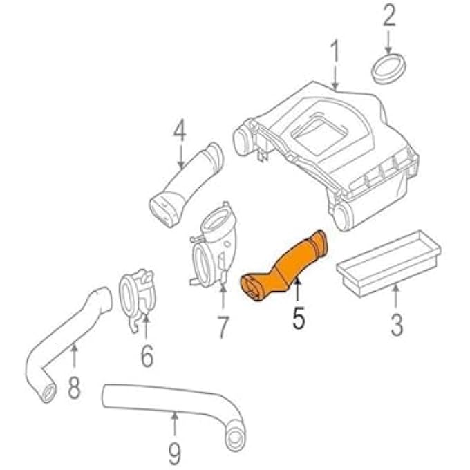 Wivplex Air Intake Pipe, for, W204 A207 C207 S212 V212 W212 Cleaner Inlet Duct Tube Hose Car Air Intake Hose Pipe(BLACK Left) - Image 2