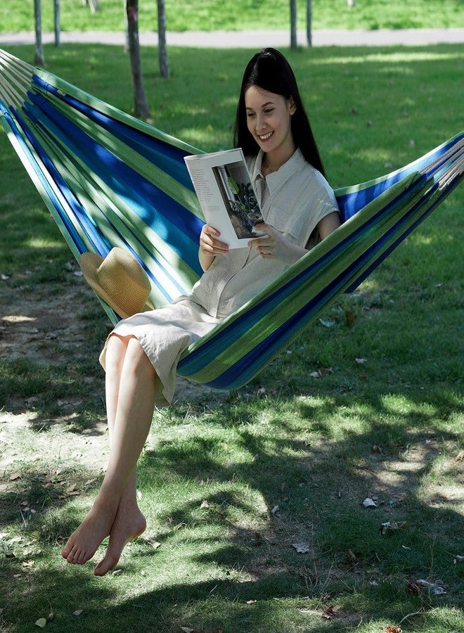 INNO STAGE Brazilian Hammock with Tree Straps - Cotton Hammocks Portable Hammock with Carry Bag for Backyard, Porch, Outdoor and Indoor Use - Image 5