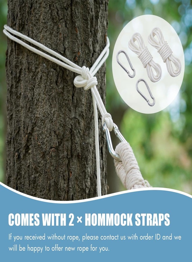 INNO STAGE Brazilian Hammock with Tree Straps - Cotton Hammocks Portable Hammock with Carry Bag for Backyard, Porch, Outdoor and Indoor Use - Image 4