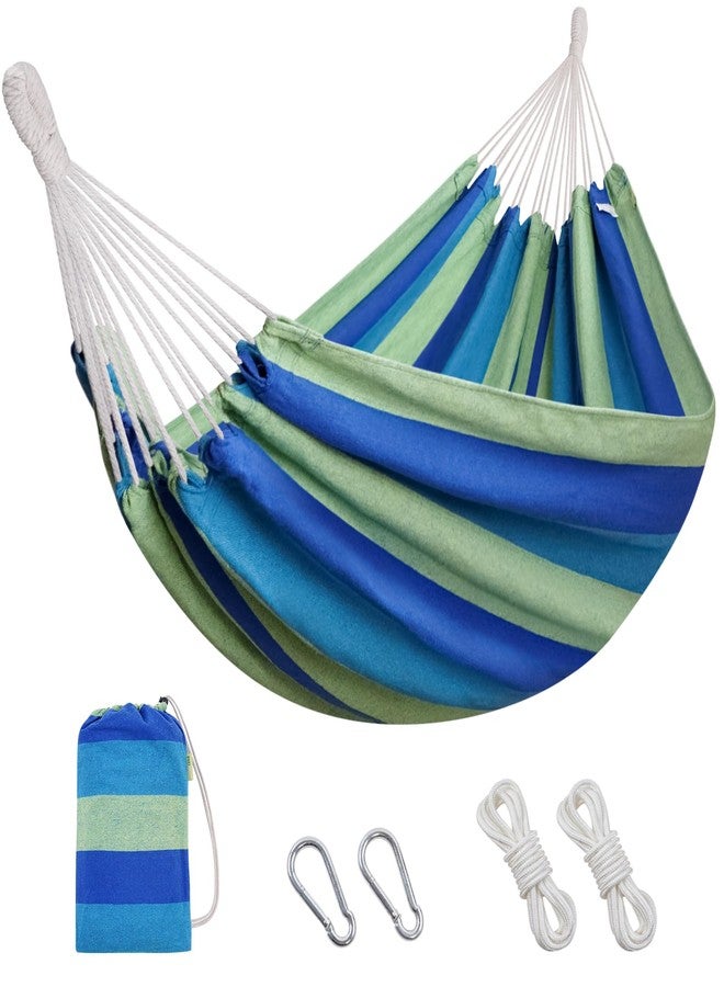 INNO STAGE Brazilian Hammock with Tree Straps - Cotton Hammocks Portable Hammock with Carry Bag for Backyard, Porch, Outdoor and Indoor Use - Image 1