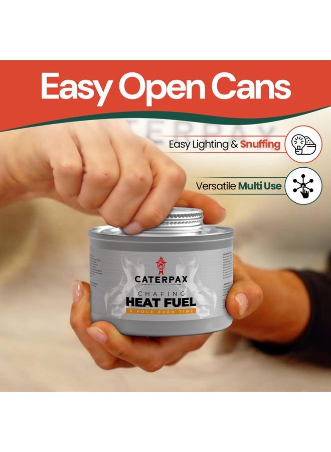 Caterpax 6 Hour Chafing Fuel Cans for Food Warmers & Chafing Buffet Trays – Smokeless, Long Burn, Easy Lighting, Indoor Safe - 12 Pack - Image 3