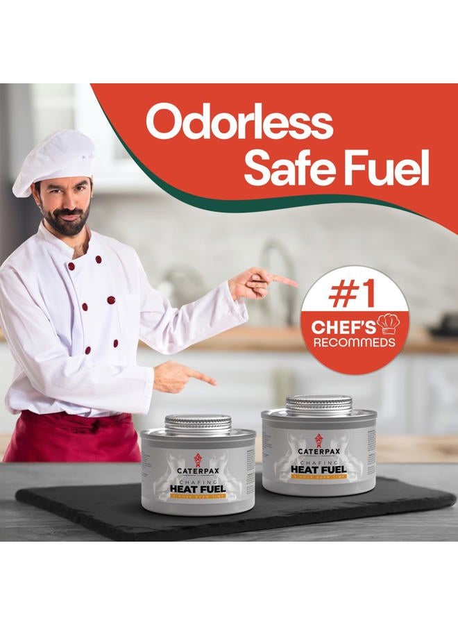 Caterpax 6 Hour Chafing Fuel Cans for Food Warmers & Chafing Buffet Trays – Smokeless, Long Burn, Easy Lighting, Indoor Safe - 12 Pack - Image 5