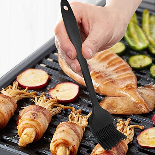 TASKHOUSE Silicone Spatula & Pastry Brush Set Heat Resistant Non-Stick Baking & Cooking Utensils Rubber Scraper & Oil Brush (2 Piece, Black) - Image 5