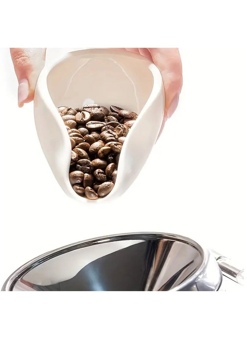Arabest Pure White Ceramic Coffee Bean Dose Trays Set -SmoothPorcelain Teaspoon and Tea Separator Vessel- Coffee BeanSpoon and Shovel - Tea Trays  - Image 3