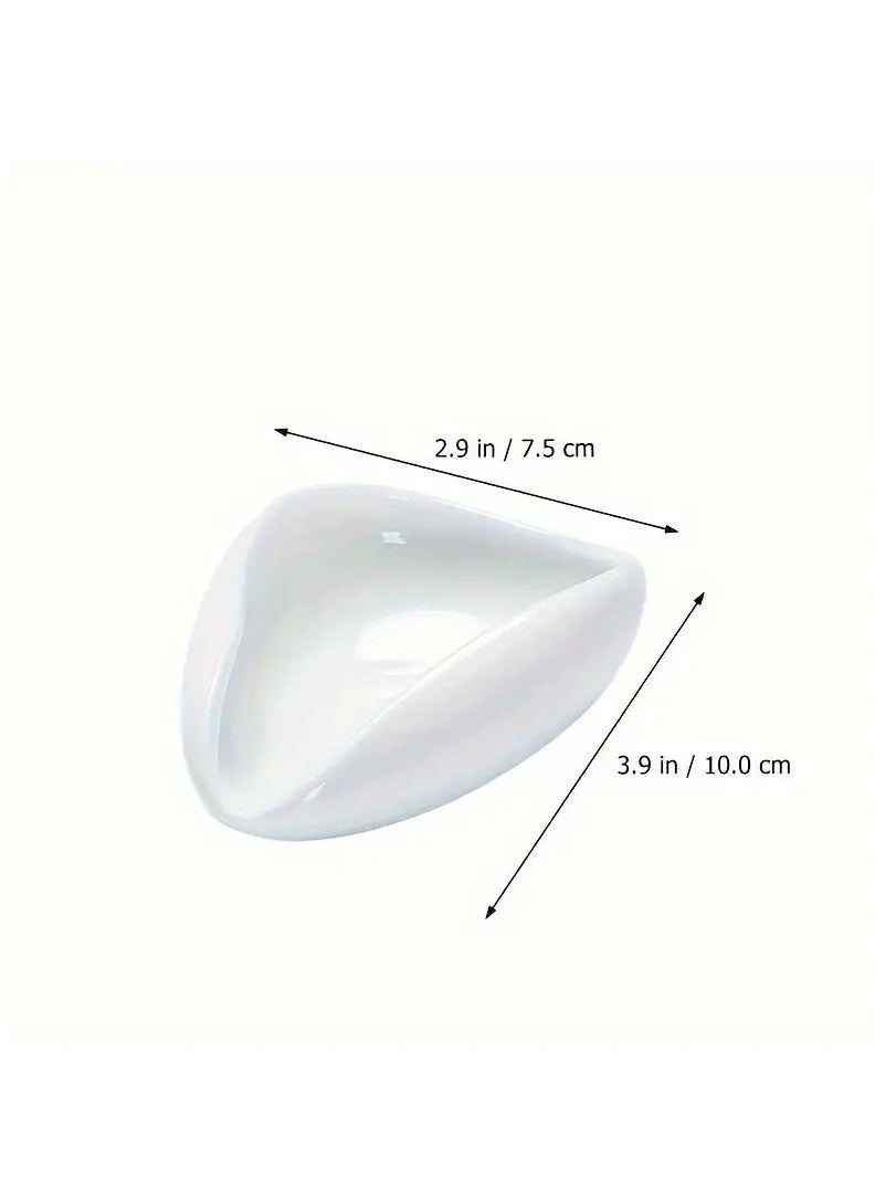 Arabest Pure White Ceramic Coffee Bean Dose Trays Set -SmoothPorcelain Teaspoon and Tea Separator Vessel- Coffee BeanSpoon and Shovel - Tea Trays  - Image 2
