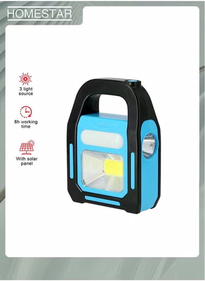 HOMESTAR 1 Pack 3 IN 1 Solar USB Rechargeable Brightest COB LED Camping Lantern,Camping Lights Rechargeable Work Light, Charging for Device, Waterproof Emergency Flashlight LED Light  - Image 1