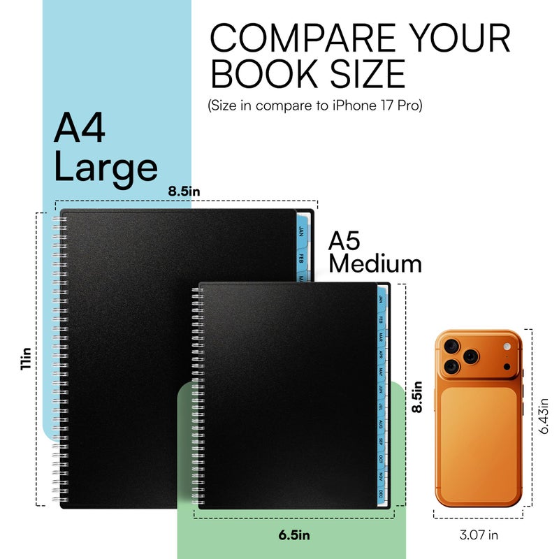 Ensight 2026 Appointment Book and Planner 6.5" x 8.5" Large Hourly Weekly Daily Schedule Book with Tabs, 30 Minute Time Slots, Blue Calendar Organizer Jan 2026â€“Dec 2026 Appointment Planner - Blue - Image 5