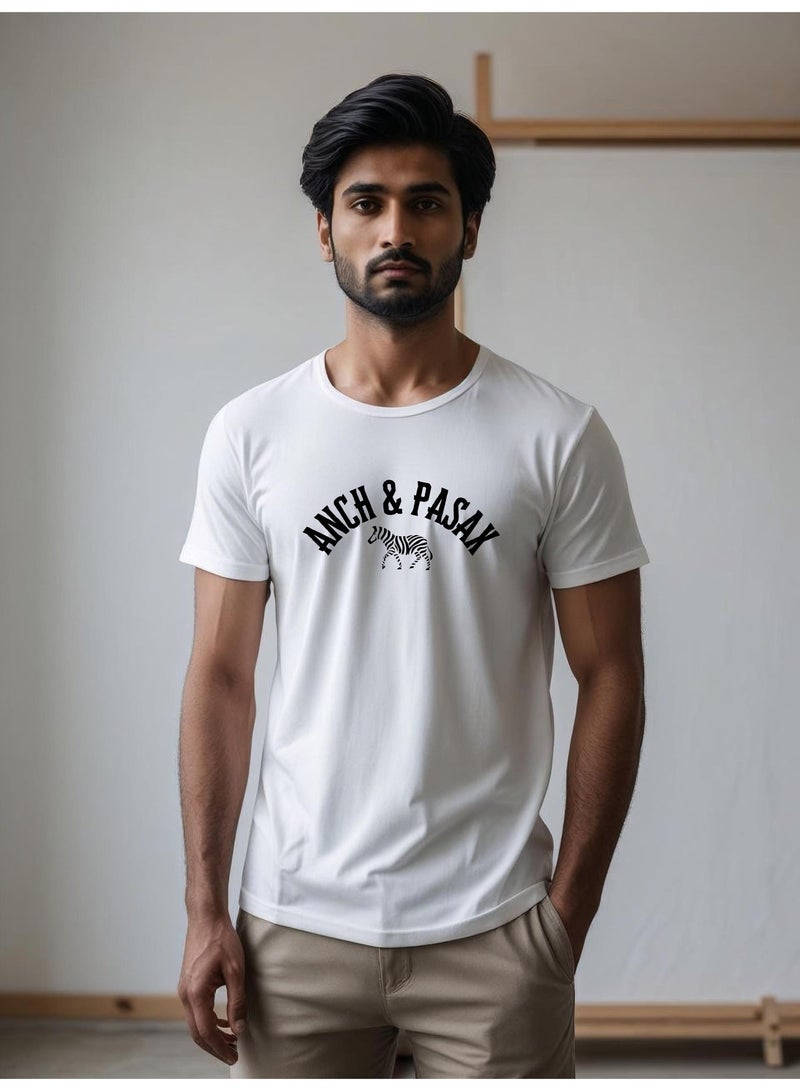 Anch & Pasax The Zebra Elegance –signature logo - T-Shirt for Men & Women | Available in Regular Fit | iconic logo | 100% Premium Cotton | Designed in UAE | 200 GSM | Soft Feel | Breathable | Mood-Based Daily Wear | Casual Essential | Unisex Designs - Image 2