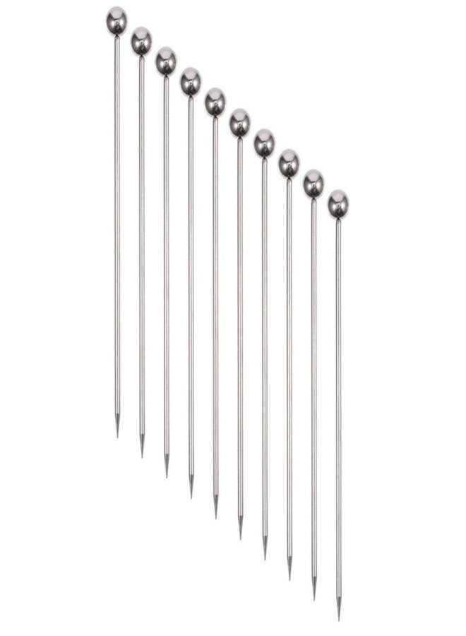 SZLFSX 50 Pieces Stainless Steel Cocktail Picks Metal Martini Picks 4.3 inch - Image 1