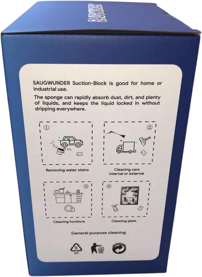 SAUGWUNDER Super Absorbent Water Sponge Durable Stuff PVA Sponge Use in Car Boat Kayak Bathroom After Shower Pick Up Water Like Vacuum All Purpose Kit Cleaning Supples (Multi-Color, 6X) - Image 4