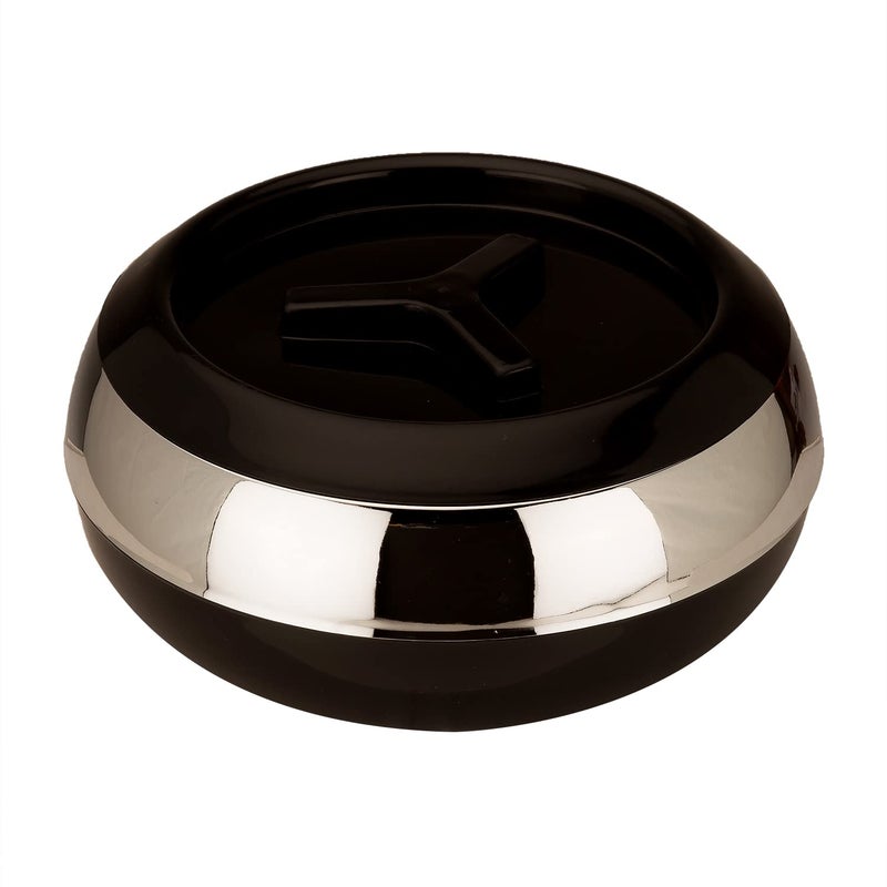 JAYPEE JAYPEE Palazio 800 Ultra Inner Stainless Steel Casserole |Pu Insulated Lockable Lid Food Grade Rustproof Hotbox for Kitchen |Hot Pot for Rice |Stackable |Ideal for Gifting | Capacity 800 ml, Black  - Image 1