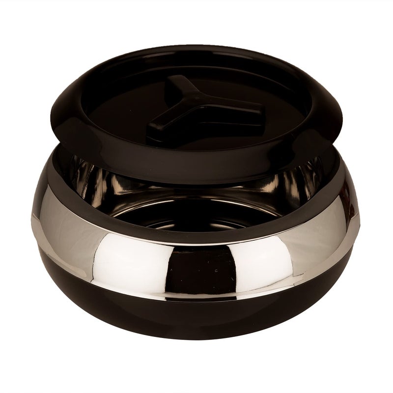 JAYPEE JAYPEE Palazio 800 Ultra Inner Stainless Steel Casserole |Pu Insulated Lockable Lid Food Grade Rustproof Hotbox for Kitchen |Hot Pot for Rice |Stackable |Ideal for Gifting | Capacity 800 ml, Black  - Image 3