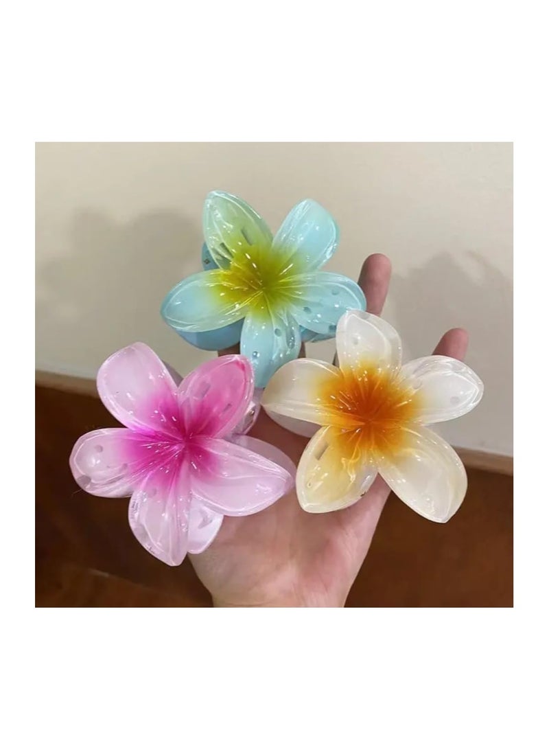 STAR BEJA Flower shape hair clip, Casual stylish hair claw, Hair Accessories by Star Beja (01, Pack of 3) - Image 2