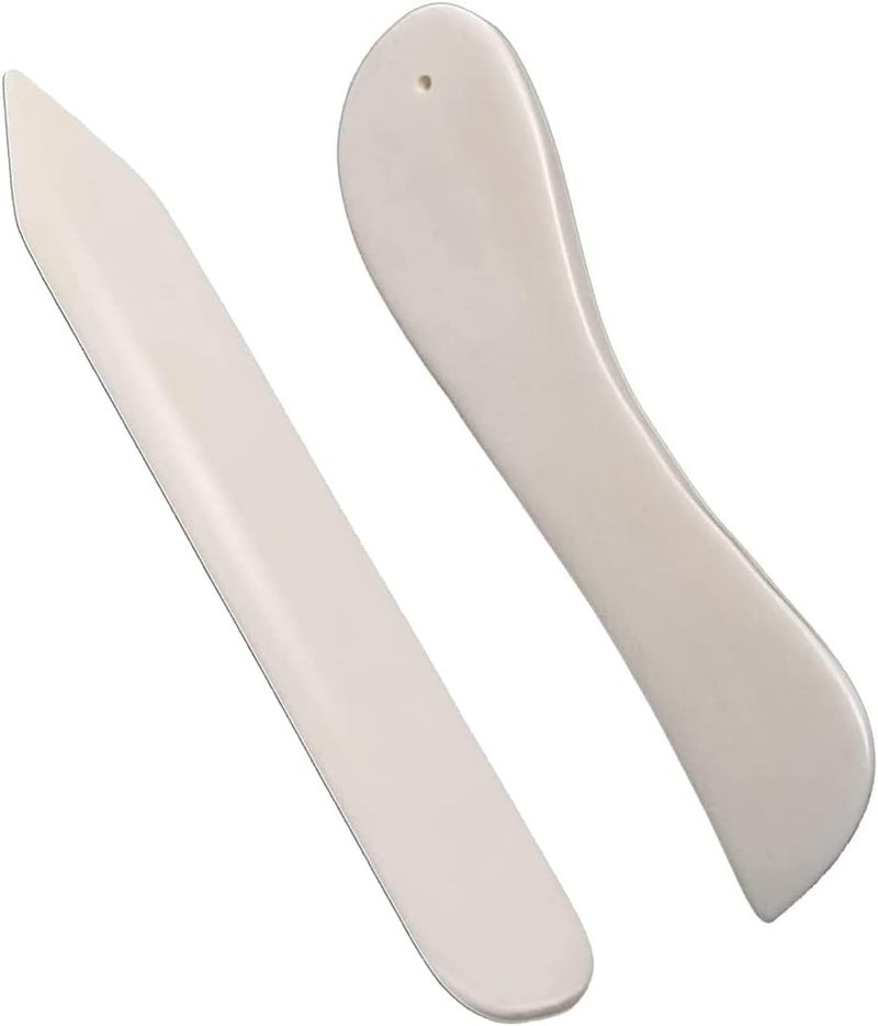 WUTA Premium Folder Paper Creaser Set Folding Scoring Burnishing Crafting Scrapbooking Tool for DIY Bookbinding and Paper Crafts (Straight Shape + Arc Shape) - Image 1